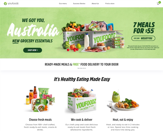 Youfoodz: Single Page Application (2020-2021)